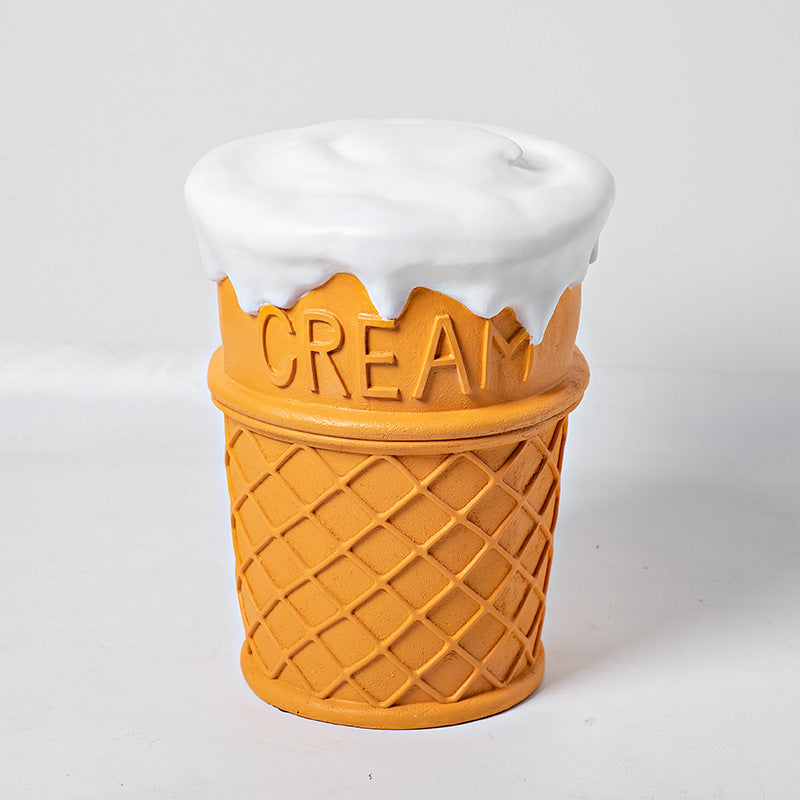 Taburete De Cono De Helado Adornos Domésticos Retro