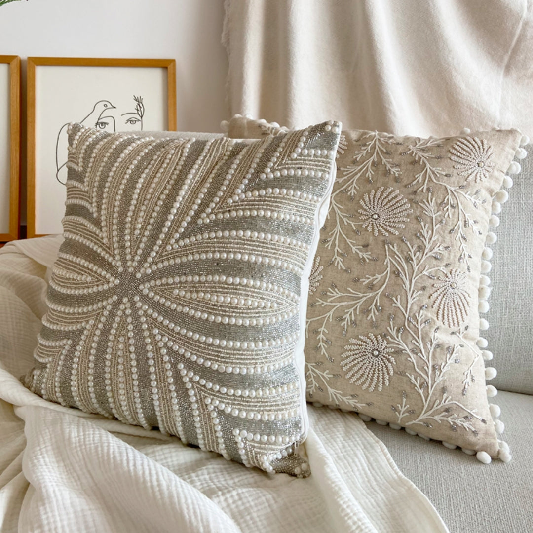 Handmade Beaded Pillowcase Light Luxury Bohemia