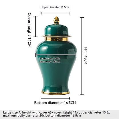 Inserto de flor de jarrón general dorado de cerámica