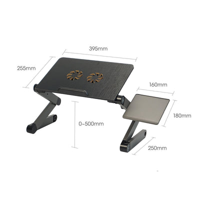 Table de refroidissement pliante pour ordinateur portable en alliage d'aluminium