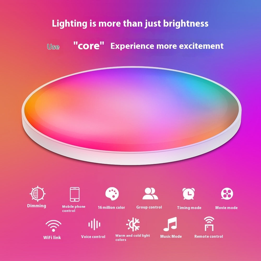 Lámpara de techo inteligente con control remoto Bluetooth y Wifi RGBCW con atenuación de tres niveles