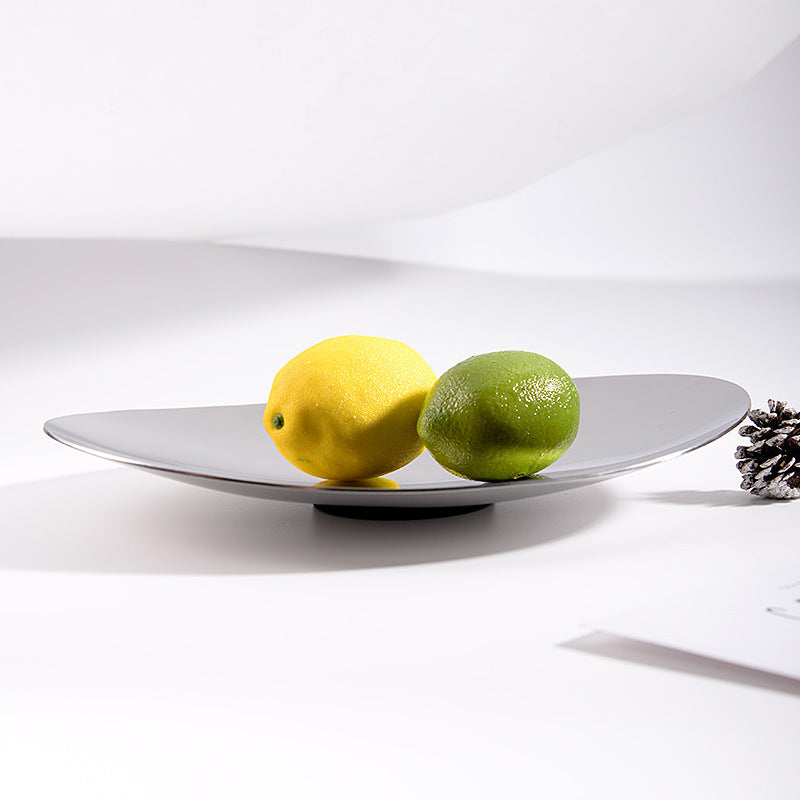 Assiette à fruits en forme d'acier inoxydable