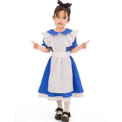 Cute Maid Costume Role Play Maid Ware Halloween Costume Children's Day Kindergarten Girls Performance Wear