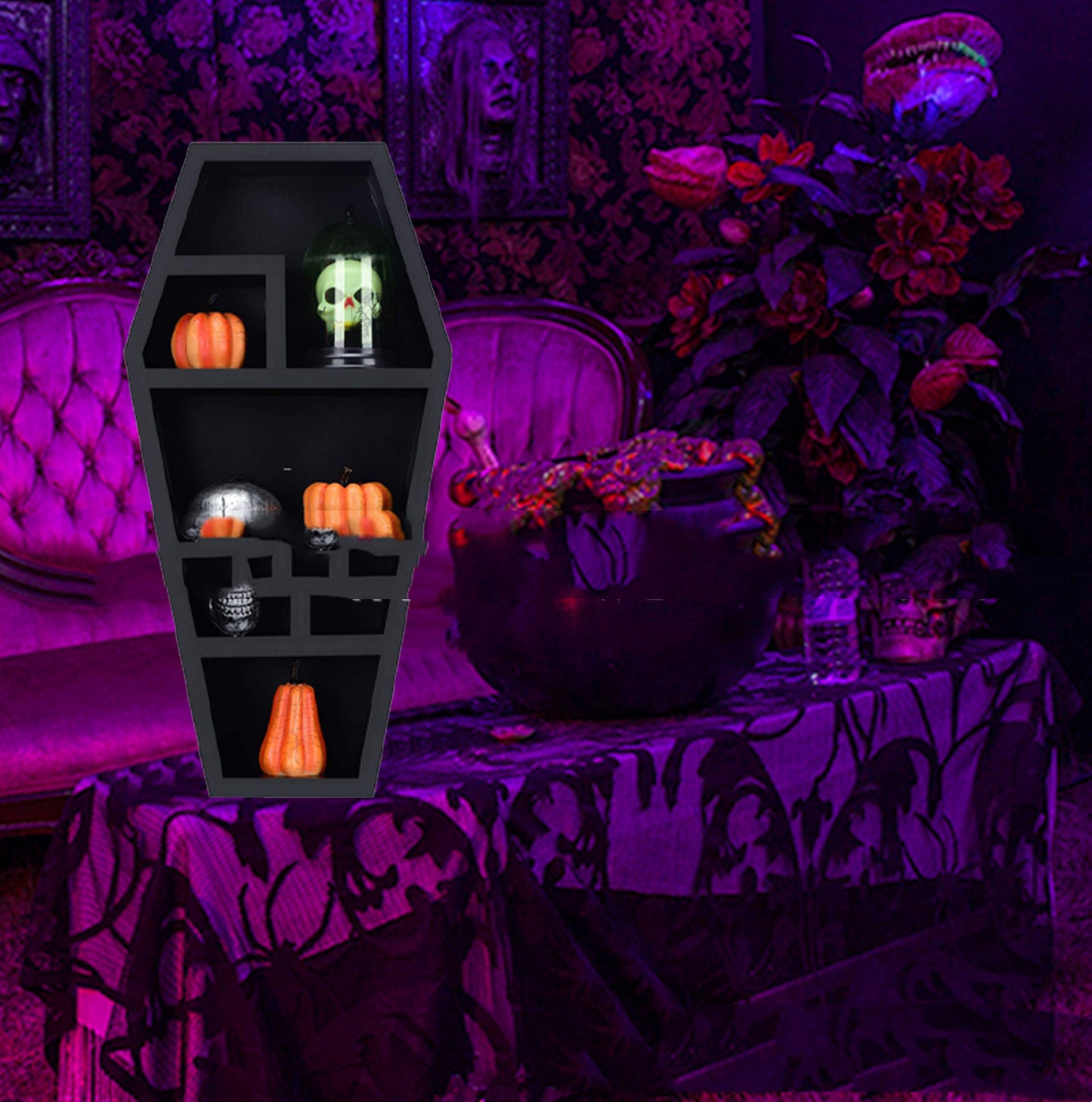 New Halloween Gothic Decorative Coffin Rack