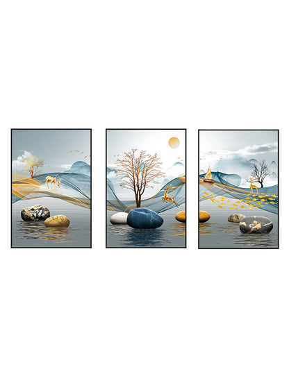 Triple Sofa Background Wall Nordic Living Room Decorative Painting