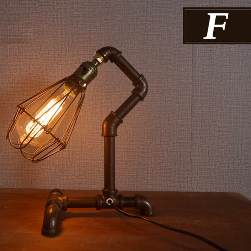 Net Red Retro American Wrought Iron Table Lamp