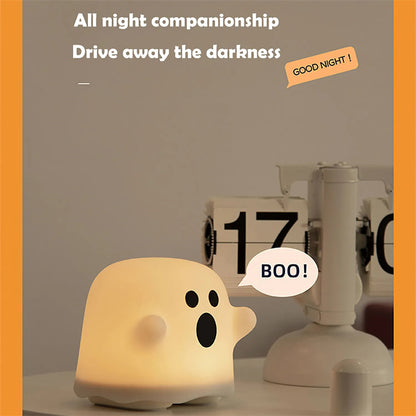 Decoración del hogar Luz nocturna de silicona Lámpara de mesita de noche Lámpara LED con sensor táctil para dormitorios de niñas Decoración de sala de estar Regalo de cumpleaños para niños Decoraciones de Halloween