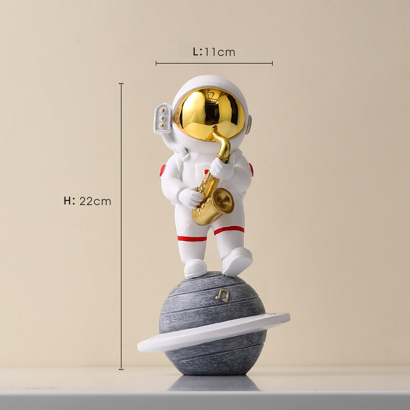 Accesorios de decoración del hogar Figuras de astronauta de resina nórdica