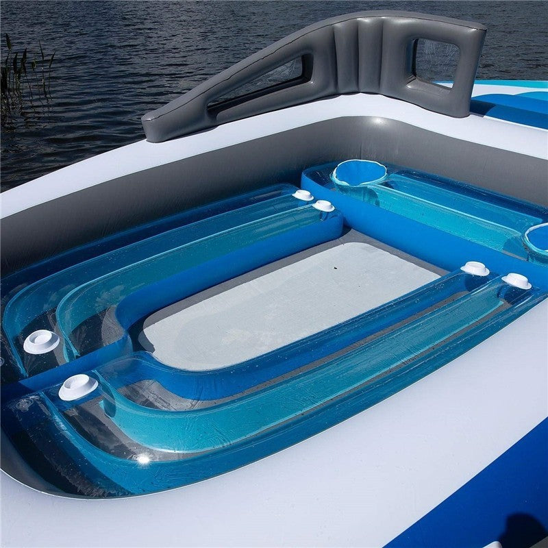 Lit flottant gonflable en PVC pour 6 personnes, eau