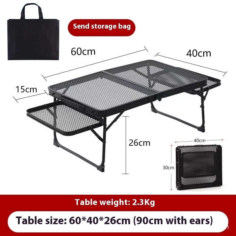 Outdoor Folding Table Portable Round Picnic Table Camping