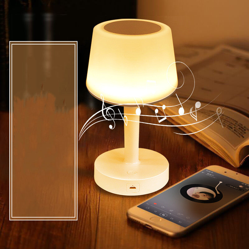 Bluetooth Speaker Colorful Atmosphere Bedside Lamp Audio Wireless Touch Table Lamp