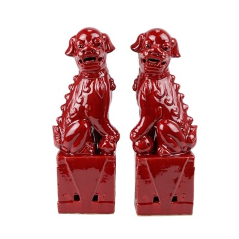 New Chinese Style Sculpture Ceramic Lion Decorative Ornaments