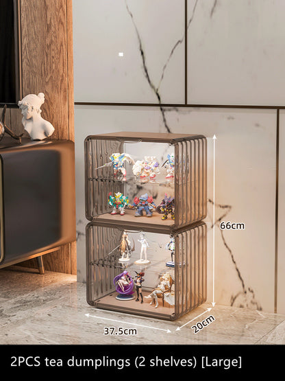 Acrylic Clear Glass Household Building Block Shelf