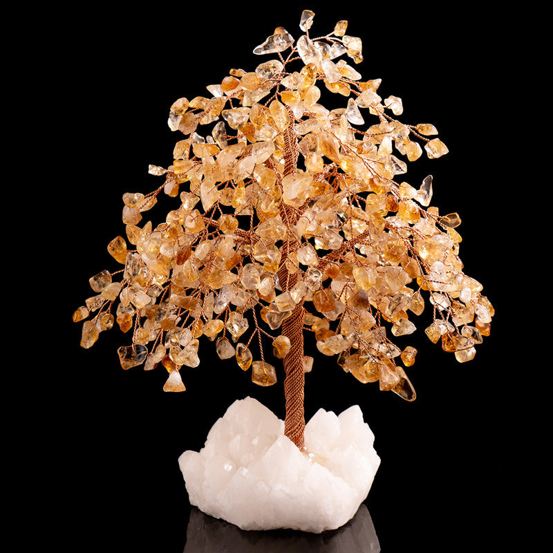 Natural Crystal Wealth Tree Colorful Home Decoration