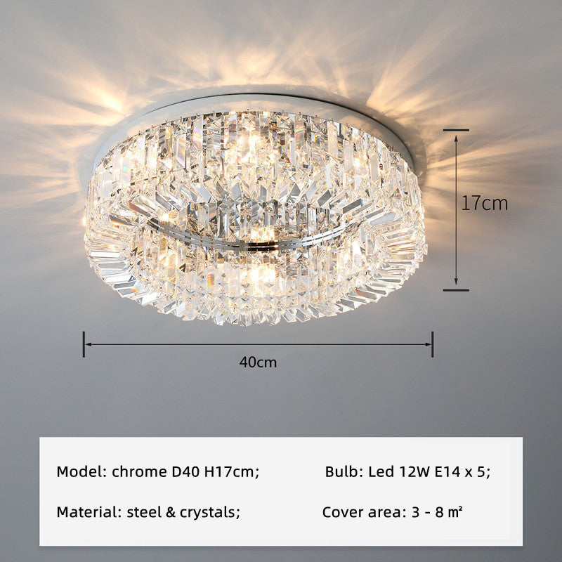 Bedroom Room Led Ceiling Lamp Simple Nordic Modern Crystal