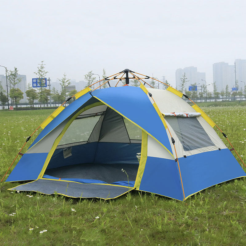 Tente de camping extérieure à deux étages à ouverture rapide automatique