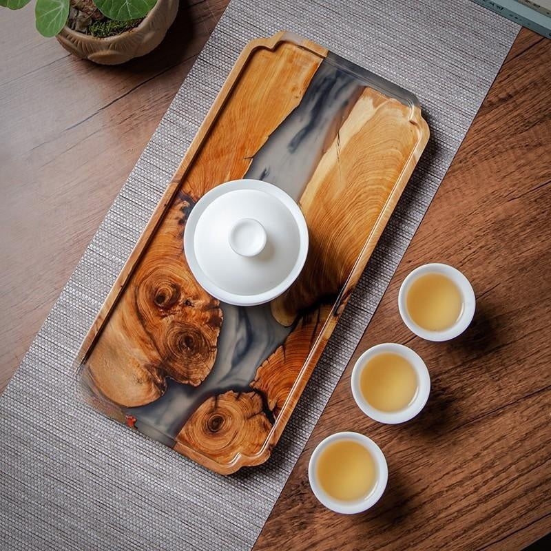 Dry Rectangular Wooden Tray