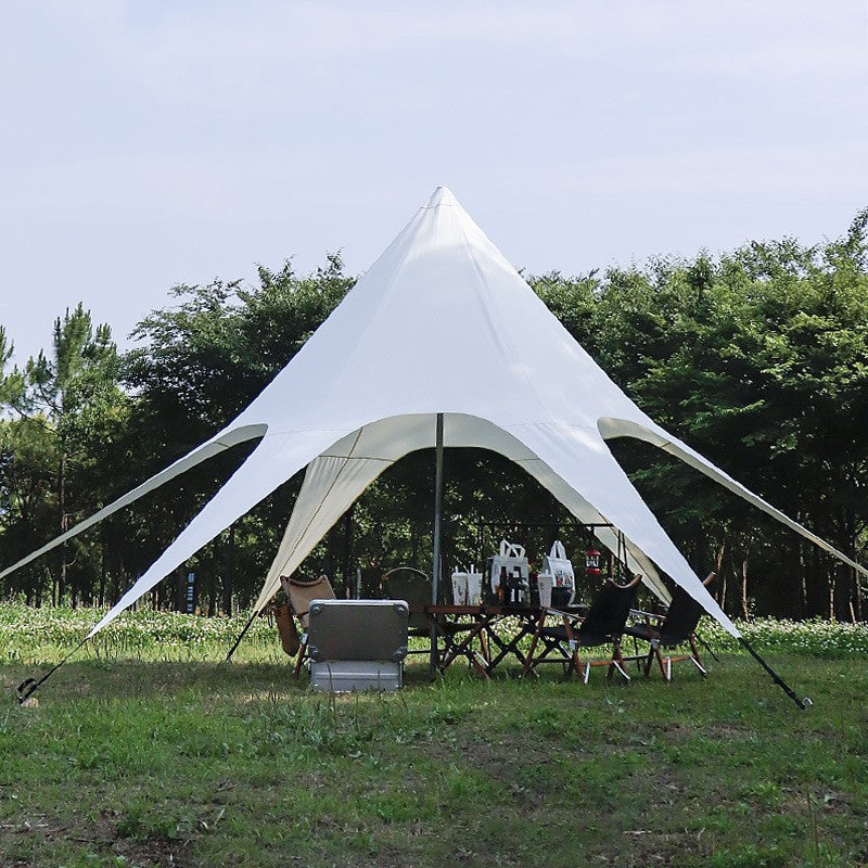 Tente de camping à auvent hexagonal à une seule étoile