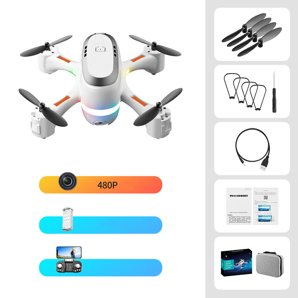 Mini avión de control remoto LED degradado de fotografía aérea