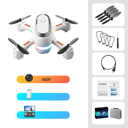 Mini avión de control remoto LED degradado de fotografía aérea