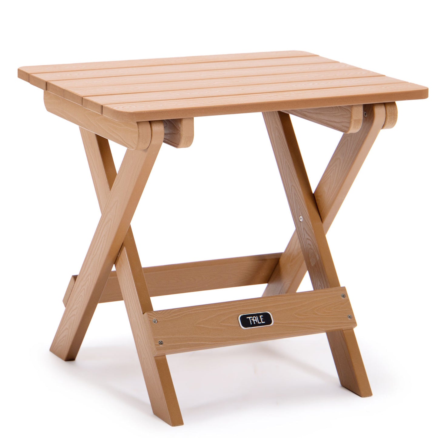 TALE Mesa auxiliar plegable portátil Adirondack, mesa cuadrada de madera de plástico resistente a todo clima y resistente a la decoloración, perfecta para jardín al aire libre, playa, camping, picnics, Ban Amazon