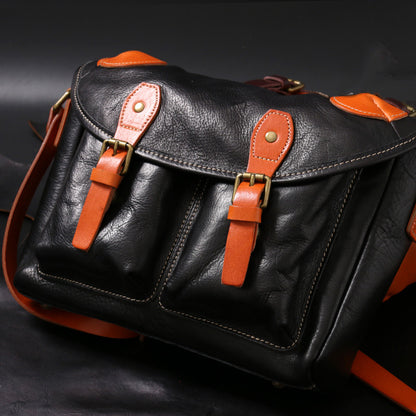 Men's Fashion Cowhide Retro Shoulder Bag