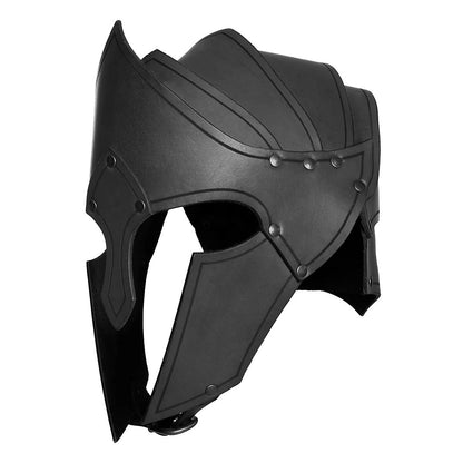 Casque de chevalier nordique rétro en cuir pour Halloween