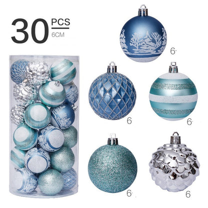 Décorations de Noël Ensemble de boules de Noël peintes en forme de 6 cm