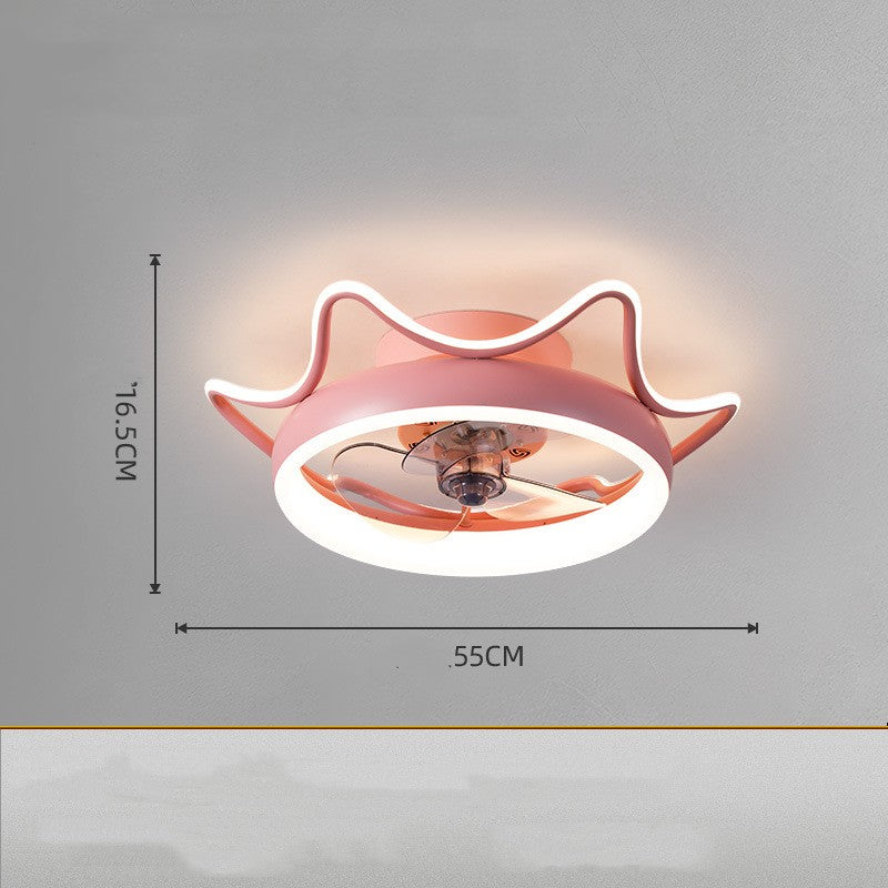 Lámpara De Ventilador Dormitorio Hogar Moderno Simple Conversión De Frecuencia Silenciosa