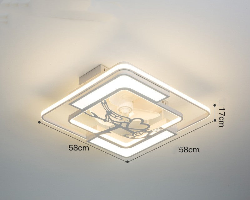 Lámpara de techo con ventilador eléctrico invisible