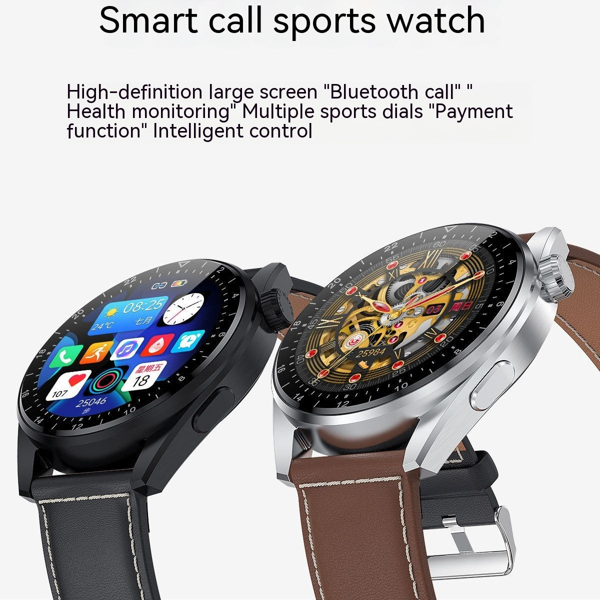 Montre intelligente GT3 Bluetooth appelant des sports