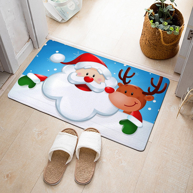 Christmas Floor Mat Bedroom Bathroom Home Absorbent Non-slip