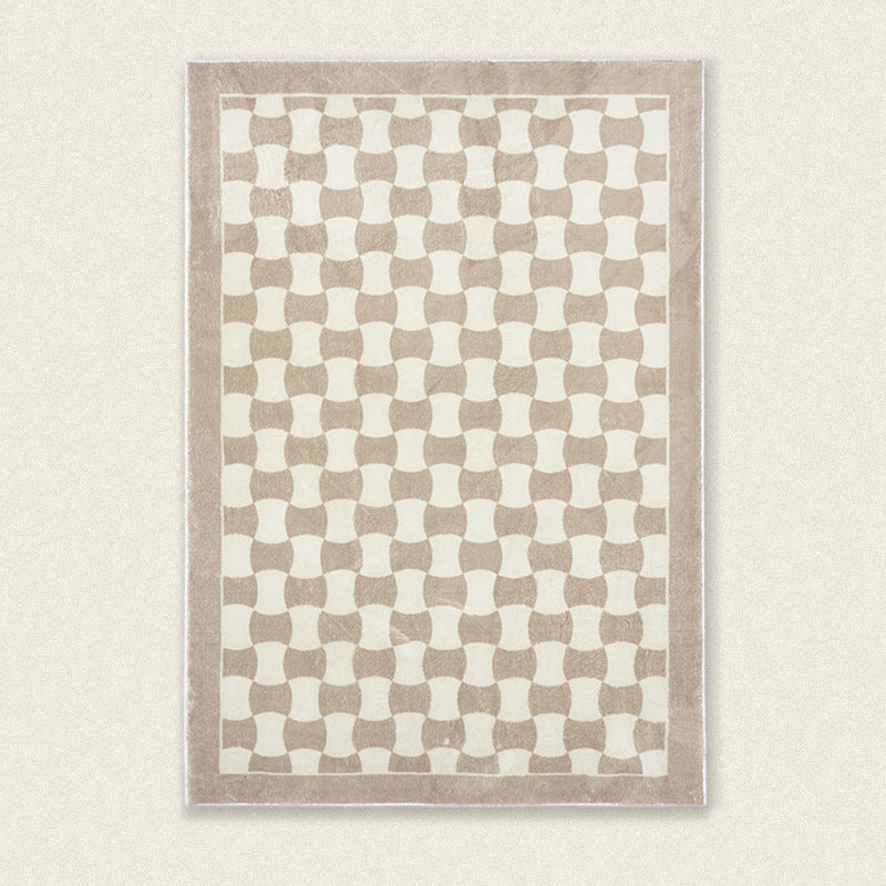 Retro Classic Checkerboard Vertigo Rug Living Room Bedroom