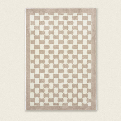 Tapis Vertigo rétro classique en damier pour salon et chambre à coucher