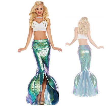 Ropa de cosplay de sirena femenina para Halloween