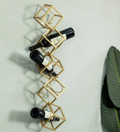 Modern And Simple Wall Hung Red Wine Rack