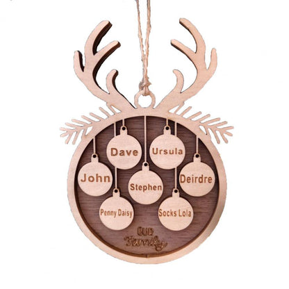 Christmas Wooden Pendant Creative Color