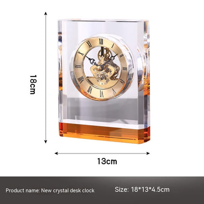 Reloj de cristal Adorno mecánico Decoración suave