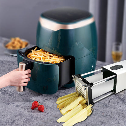 Utensilio de cocina, cortador eléctrico de patatas fritas con cuchillas, acero inoxidable, verduras, patatas, zanahorias para el hogar comercial