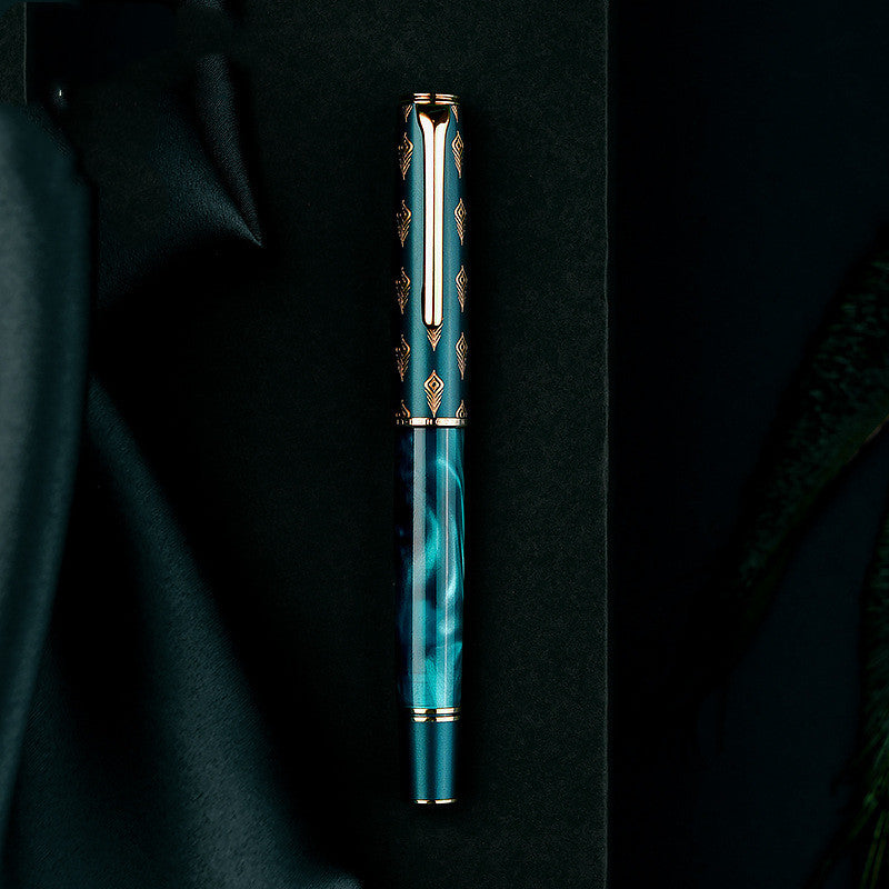 High End Business Acrylic Peacock Green Pen