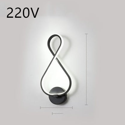 Lampe murale led nordique minimaliste, lampe de chevet pour chambre à coucher