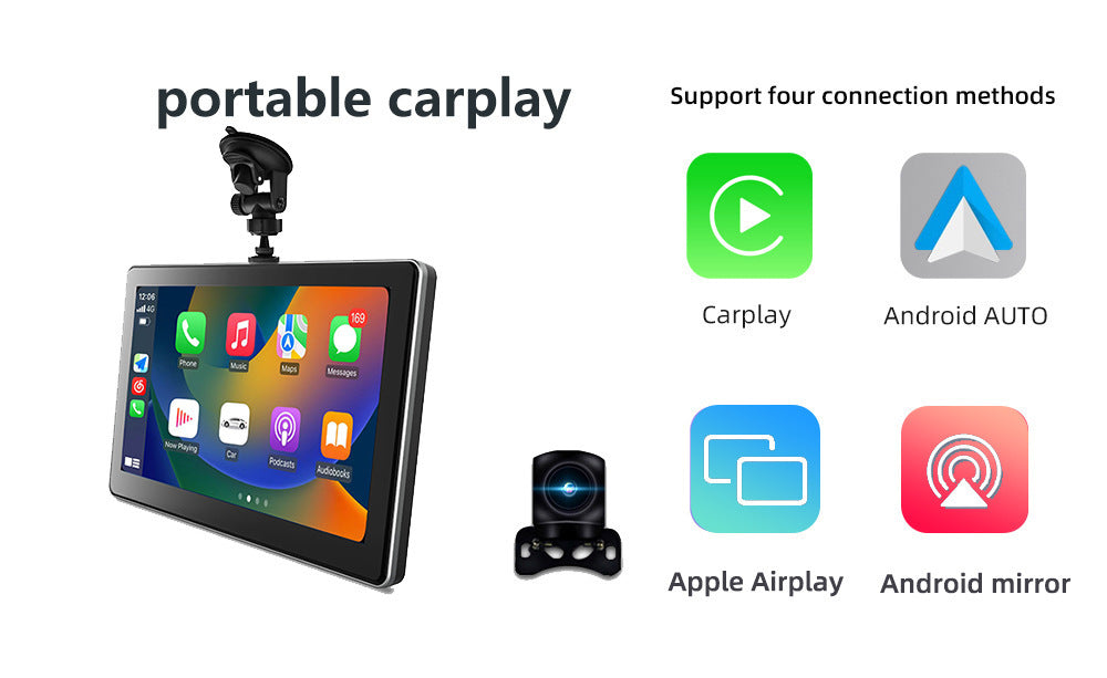 Caméra de projection CARPLAY sans fil de 7 pouces