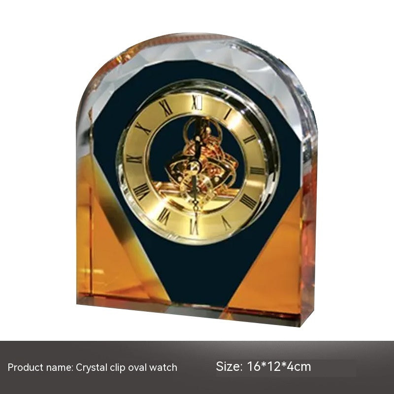 Reloj de cristal Adorno mecánico Decoración suave