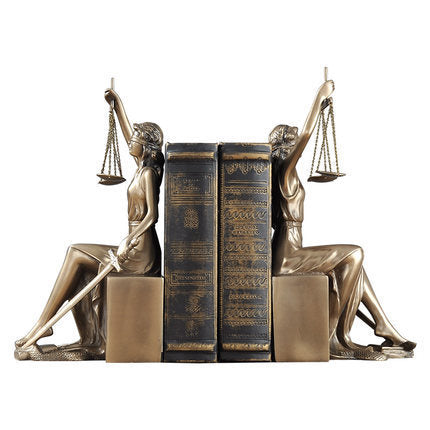 Serre-livres en Bronze, décoration de la maison, déesse de la Justice