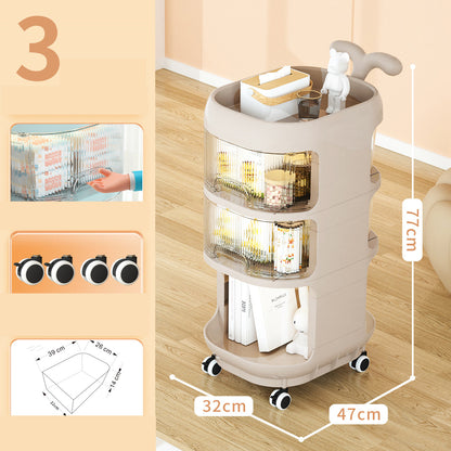 Sala de estar Gabinete para refrigerios de múltiples capas Estantería extraíble Estantes de almacenamiento de juguetes