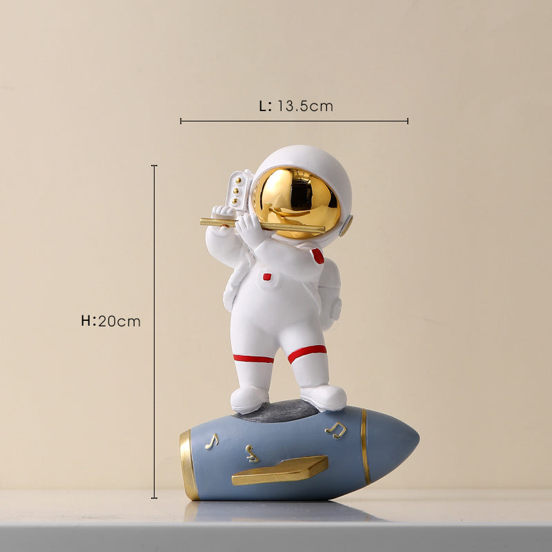 Accesorios de decoración del hogar Figuras de astronauta de resina nórdica