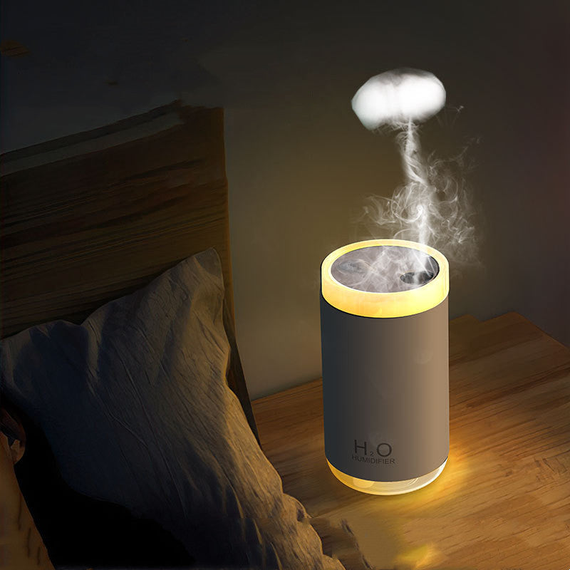 Nuevo Humidificador de medusas con anillo de humo creativo, difusor Usb para coche, luz nocturna cálida para el hogar o el coche