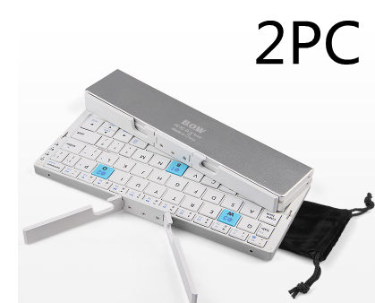 Mini teclado inalámbrico plegable con tres Bluetooth