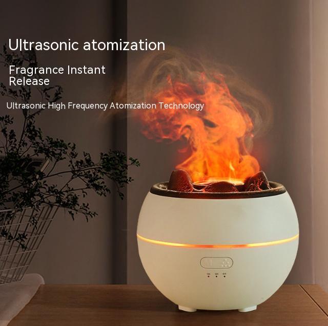 Humidificateur d'aromathérapie de bureau de ménage de diffuseur d'arome de flamme