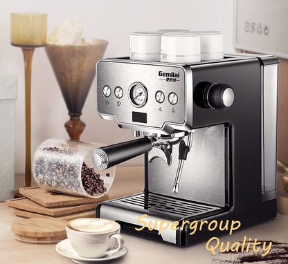 Italian Coffee Maker Home Small Semi-automatic Freshly Ground High Pressure Steam Milk Foam